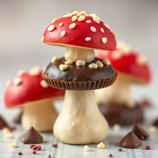 Stacked Magic Mushroom Chocolates Macro