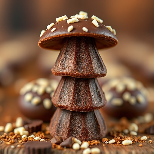 Stacked Magic Mushroom Chocolates Macro