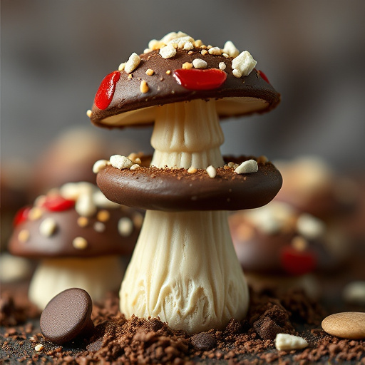 Stacked Magic Mushroom Chocolates Macro