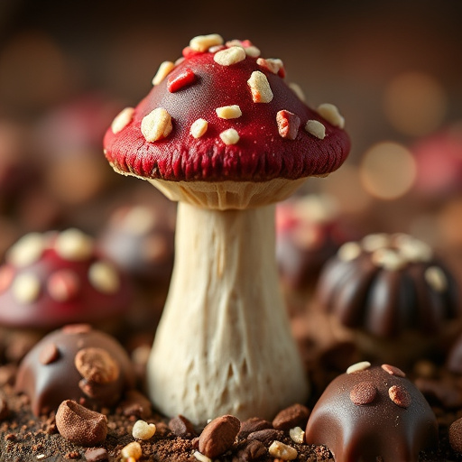 Stacked Magic Mushroom Chocolates Macro