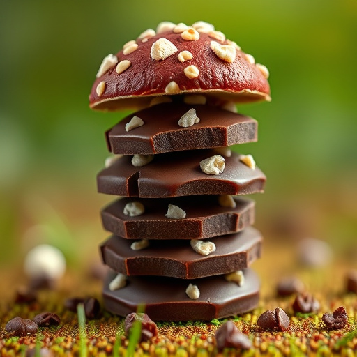 Stacked Magic Mushroom Chocolates Macro