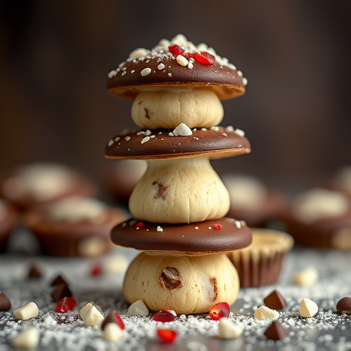 Stacked Magic Mushroom Chocolates Macro