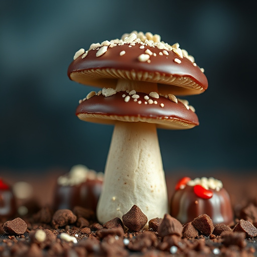 Stacked Magic Mushroom Chocolates Macro