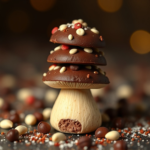 Stacked Magic Mushroom Chocolates Macro