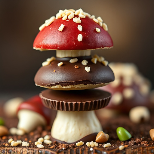 Stacked Magic Mushroom Chocolates Macro