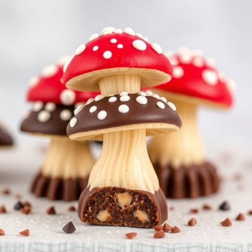 Stacked Magic Mushroom Chocolates Macro