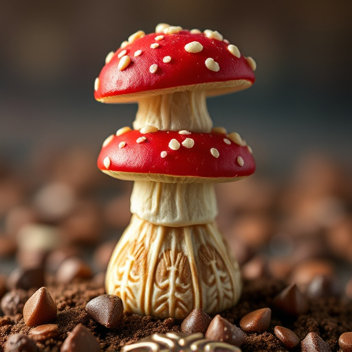 Stacked Magic Mushroom Chocolates Macro