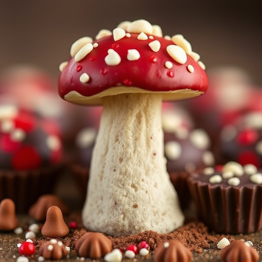 Stacked Magic Mushroom Chocolates Macro