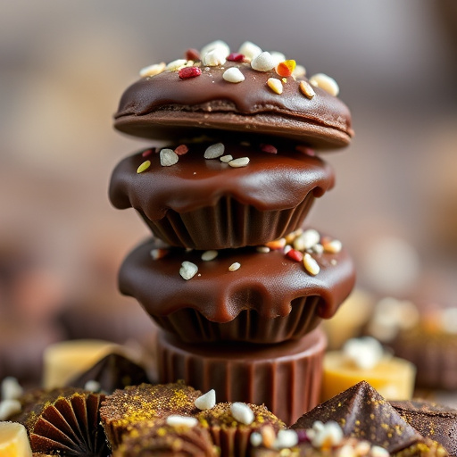 Stacked Magic Mushroom Chocolates Macro