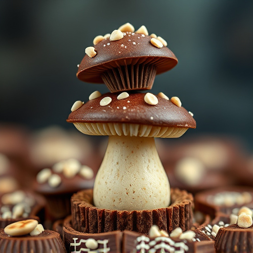 Stacked Magic Mushroom Chocolates Macro
