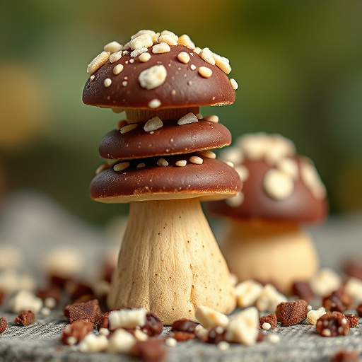 Stacked Magic Mushroom Chocolates Macro