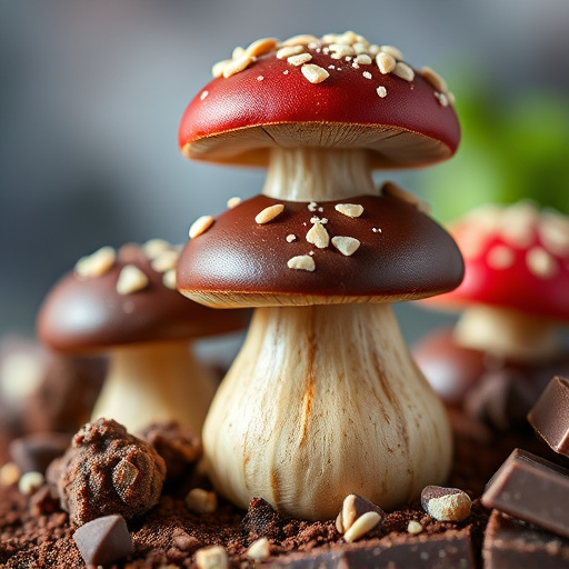 Stacked Magic Mushroom Chocolates Macro