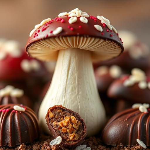 Stacked Magic Mushroom Chocolates Macro