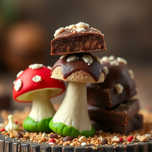 Stacked Magic Mushroom Chocolates Macro