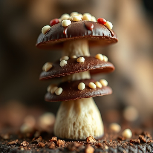 Stacked Magic Mushroom Chocolates Macro
