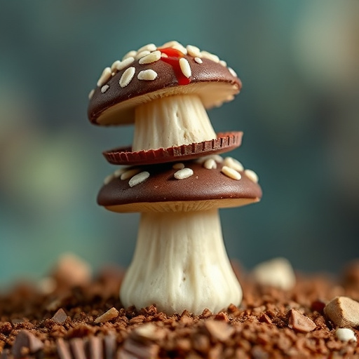 Stacked Magic Mushroom Chocolates Macro