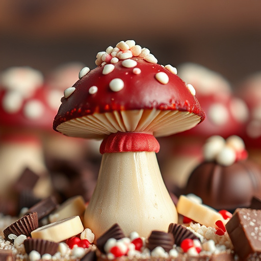 Stacked Magic Mushroom Chocolates Macro