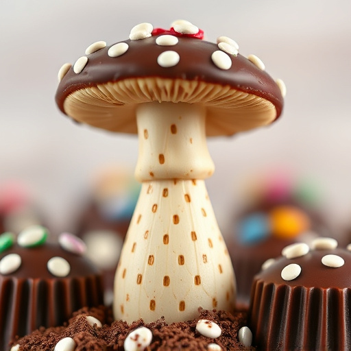 Stacked Magic Mushroom Chocolates Macro