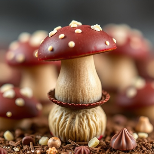Stacked Magic Mushroom Chocolates Macro