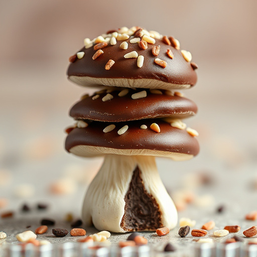 Stacked Magic Mushroom Chocolates Macro