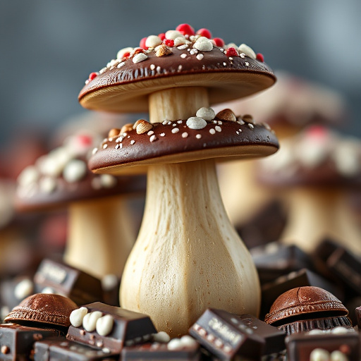 Stacked Magic Mushroom Chocolates Macro