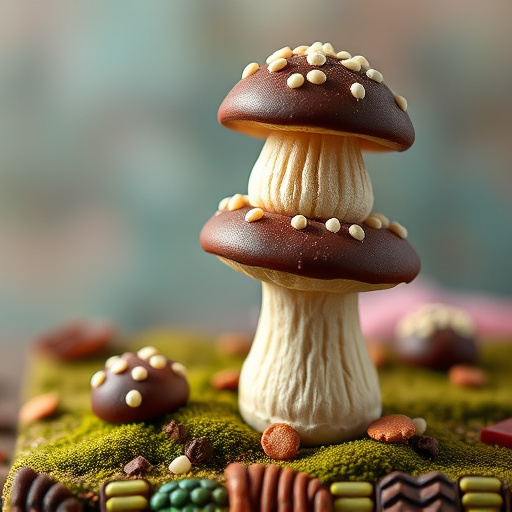 Stacked Magic Mushroom Chocolates Macro
