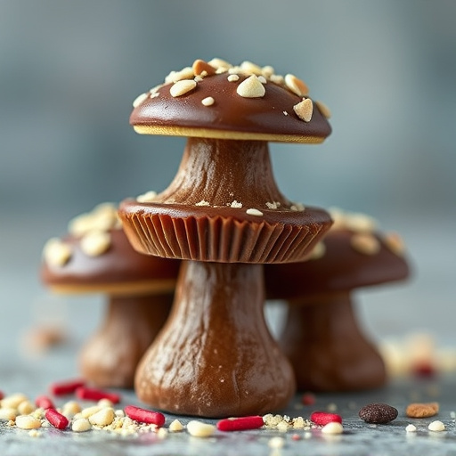 Stacked Magic Mushroom Chocolates Macro