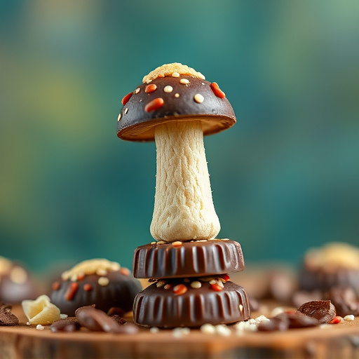 Stacked Magic Mushroom Chocolates Macro