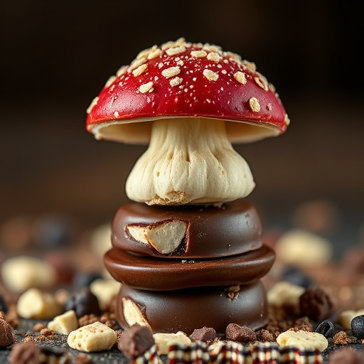 Stacked Magic Mushroom Chocolates Macro