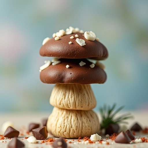 Stacked Magic Mushroom Chocolates Macro