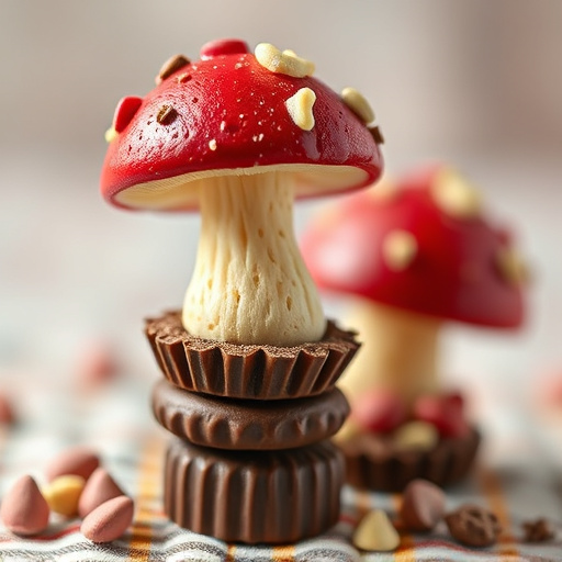 Stacked Magic Mushroom Chocolates Macro