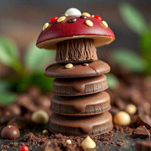 Stacked Magic Mushroom Chocolates Macro