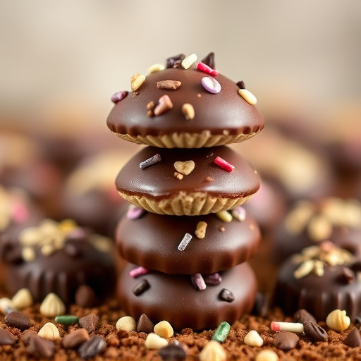 Stacked Magic Mushroom Chocolates Macro