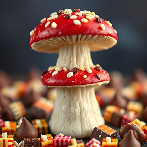 Stacked Magic Mushroom Chocolates Macro