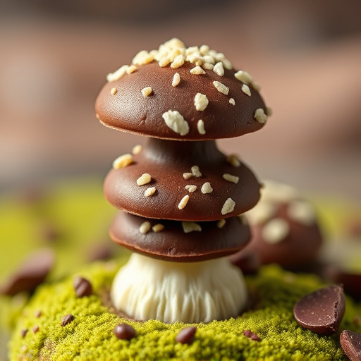 Stacked Magic Mushroom Chocolates Macro