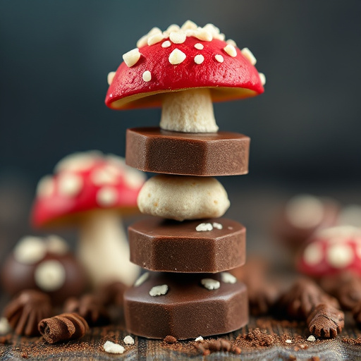 Stacked Magic Mushroom Chocolates Macro