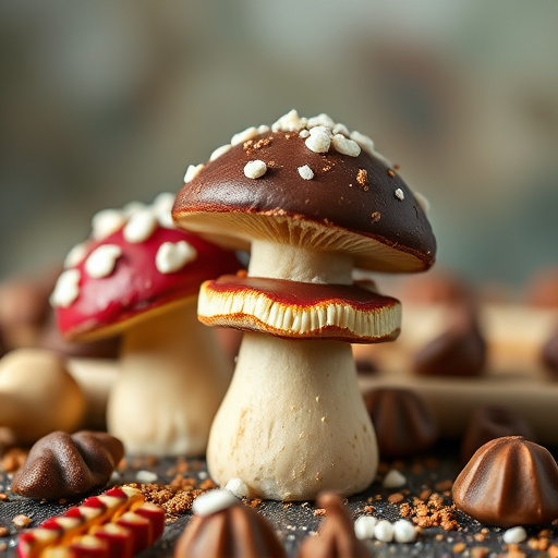 Stacked Magic Mushroom Chocolates Macro
