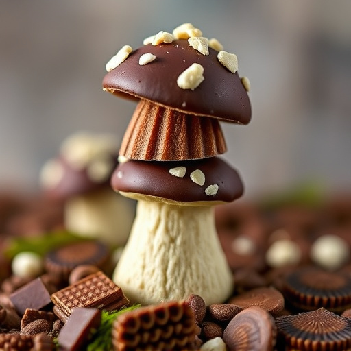 Stacked Magic Mushroom Chocolates Macro