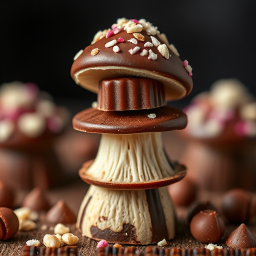 Stacked Magic Mushroom Chocolates Macro