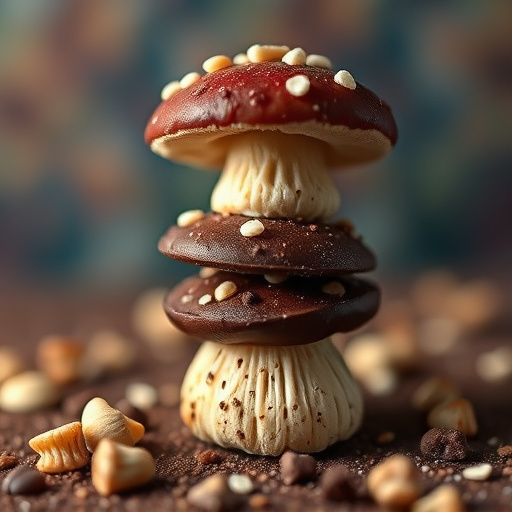 Stacked Magic Mushroom Chocolates Macro
