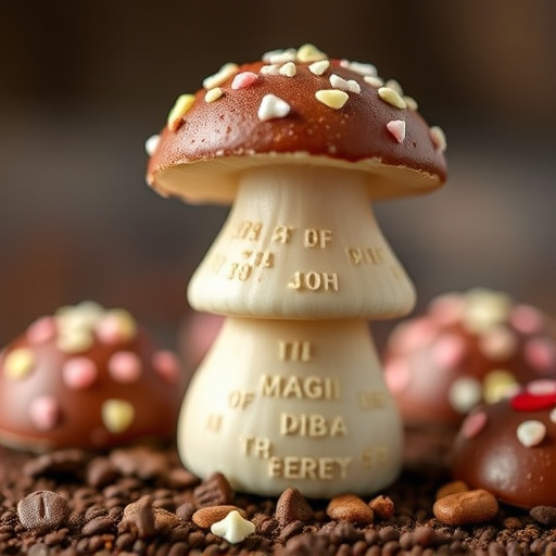 Stacked Magic Mushroom Chocolates Macro