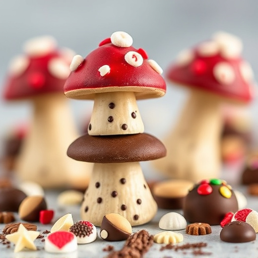 Stacked Magic Mushroom Chocolates Macro