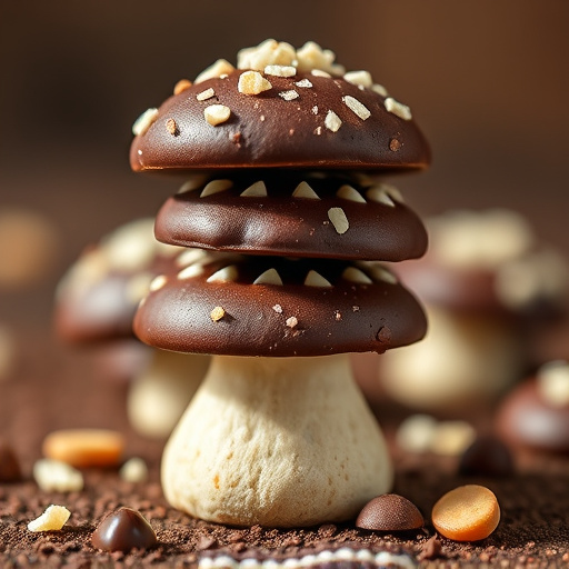Stacked Magic Mushroom Chocolates Macro
