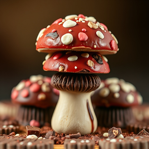 Stacked Magic Mushroom Chocolates Macro