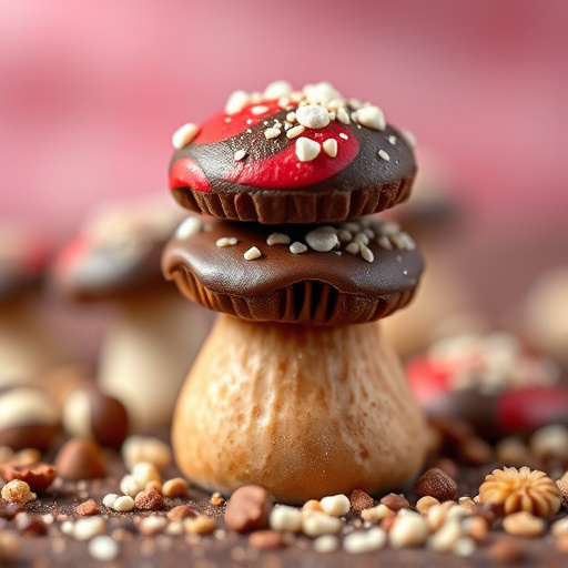 Stacked Magic Mushroom Chocolates Macro