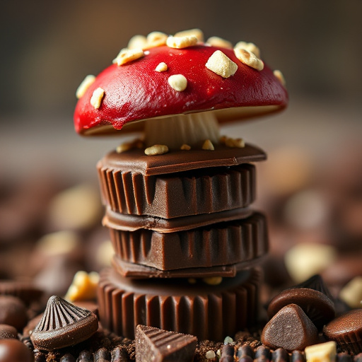 Stacked Magic Mushroom Chocolates Macro