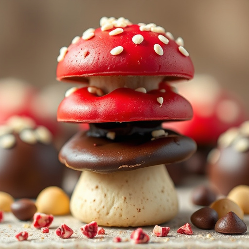 Stacked Magic Mushroom Chocolates Macro
