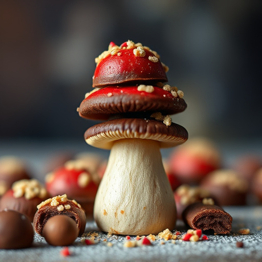 Stacked Magic Mushroom Chocolates Macro