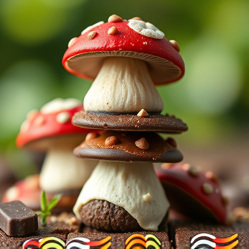 Stacked Magic Mushroom Chocolates Macro