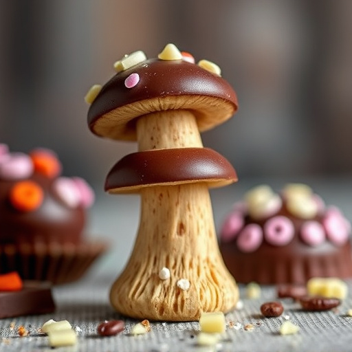Stacked Magic Mushroom Chocolates Macro
